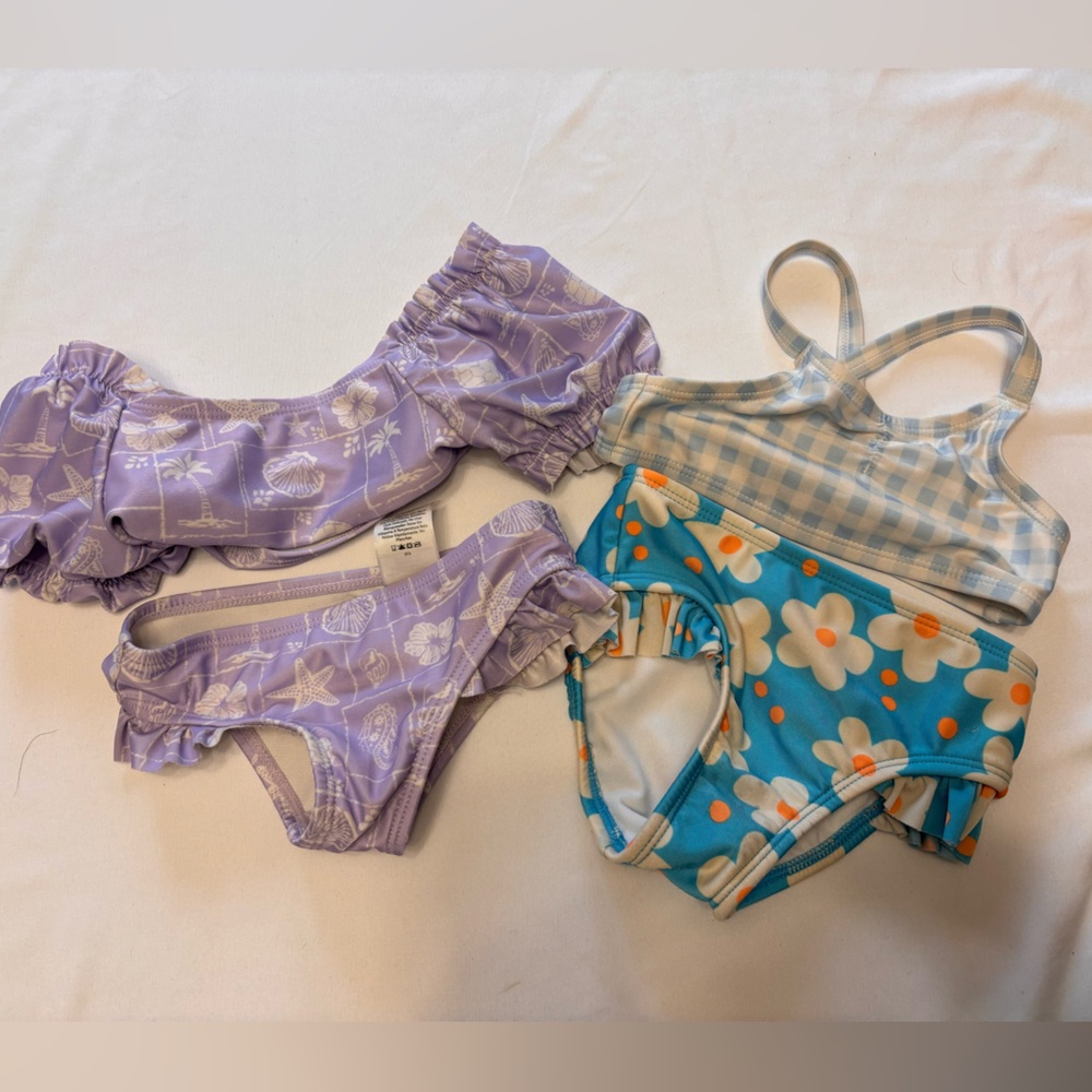 Set of baby girl 18 month bathing suits Colorful Baby Swimsuits